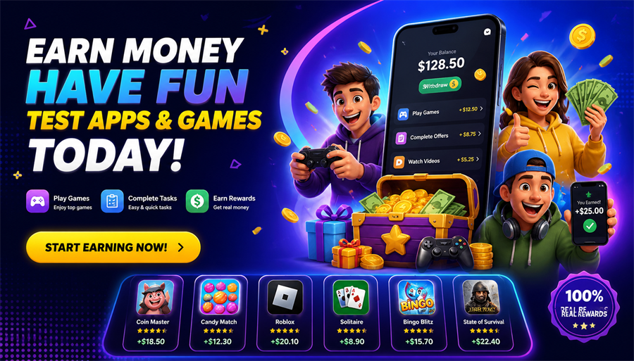 Earn cash playing games and apps